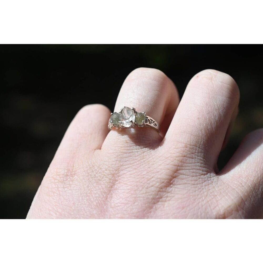 Women's Silver and Green Jewellery